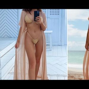 NEVER WORN Nude Mesh Cover up! XS, Fashionnova